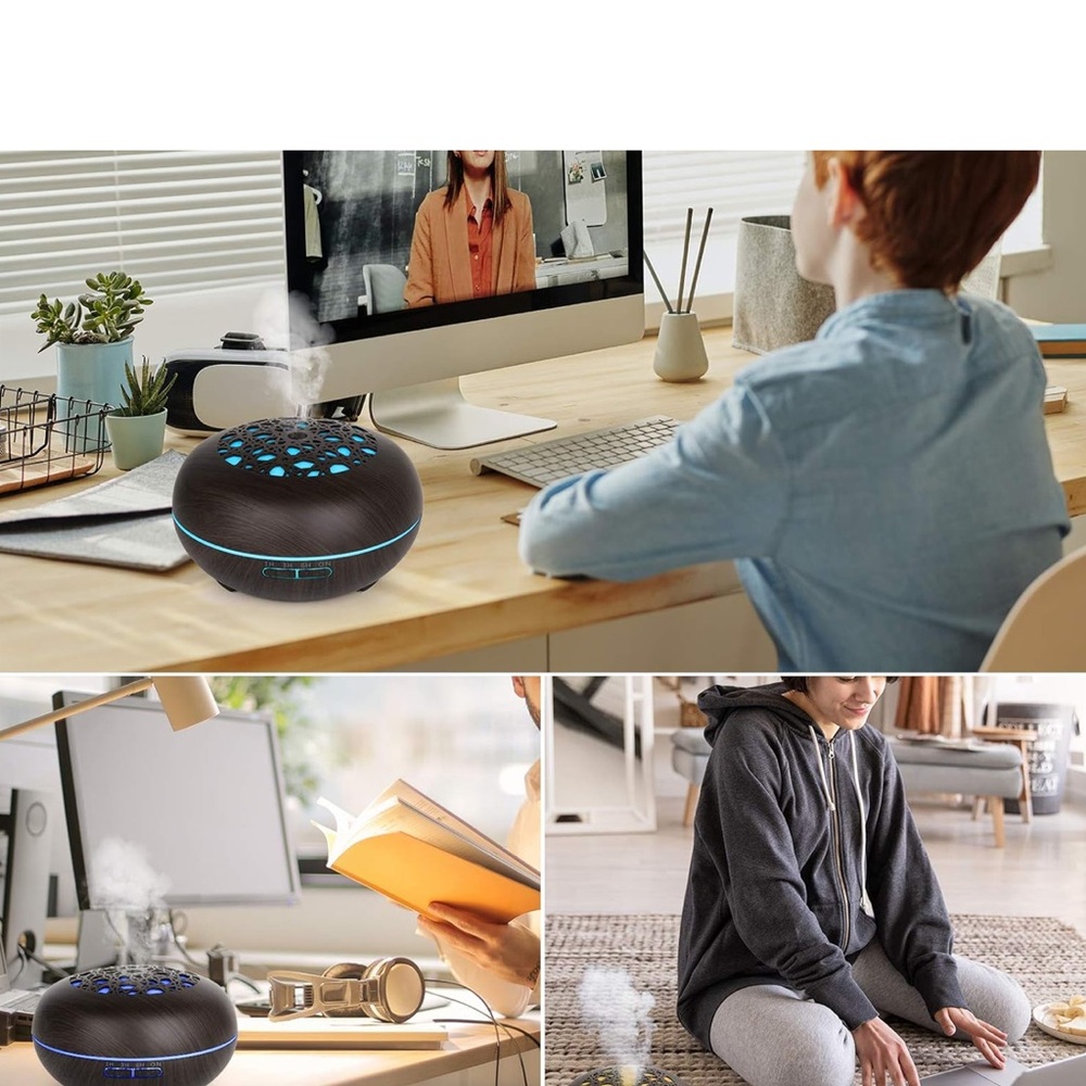 550ML Essential Oil Aroma Diffusers Humidifier Cool Mist Remote Auto-off NIB - Picture 3 of 5
